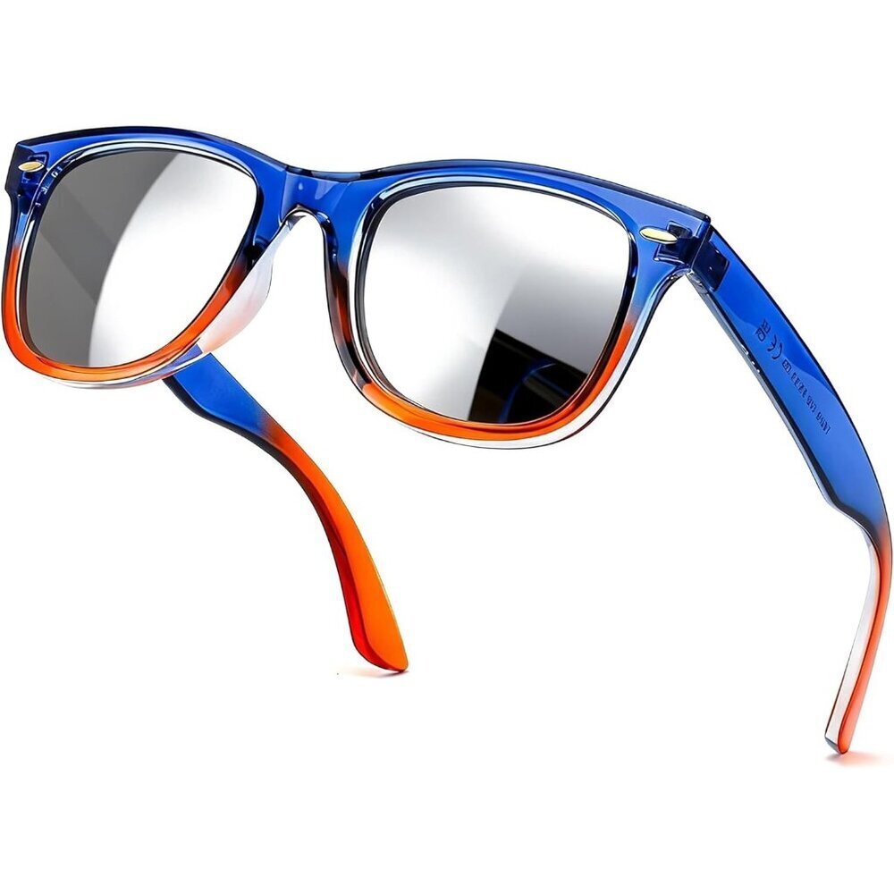 Women's A0 Sliver Mirror Lenses Eyewear Designer Square Polarized Sunglasses